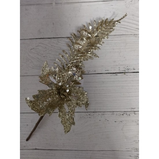 Новогодняя веточка 19*7 см, цена за 1 шт